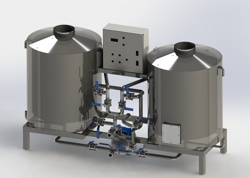 CIP-station for tanks and vessels of brewery