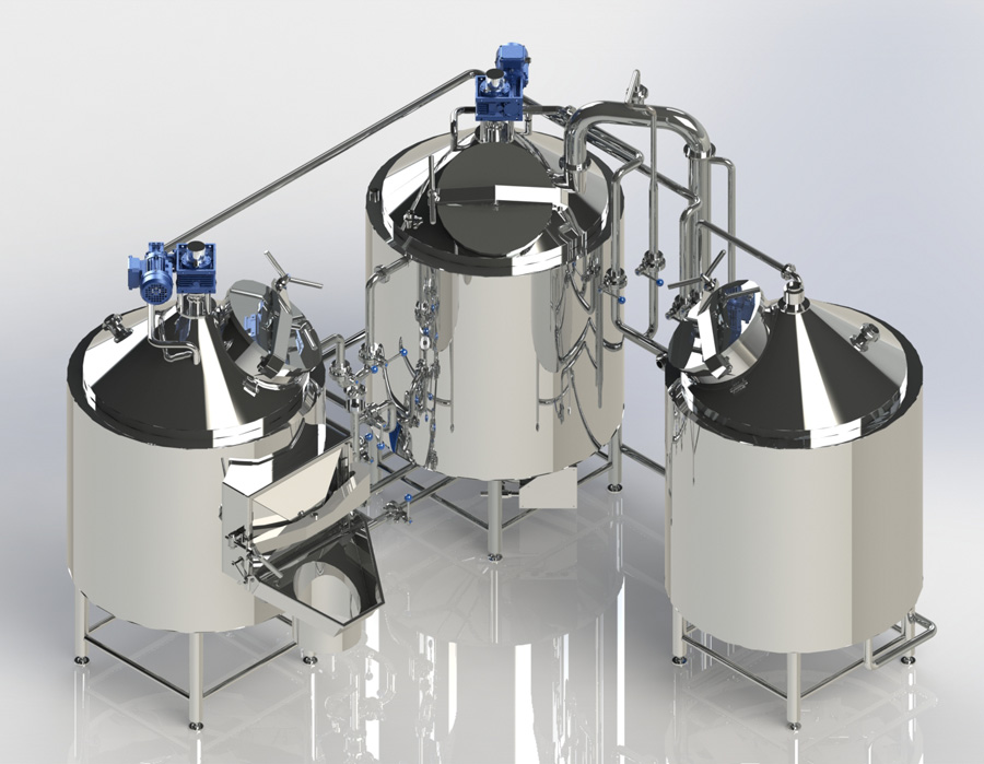 3-units brewhouse (with whirlpool)
